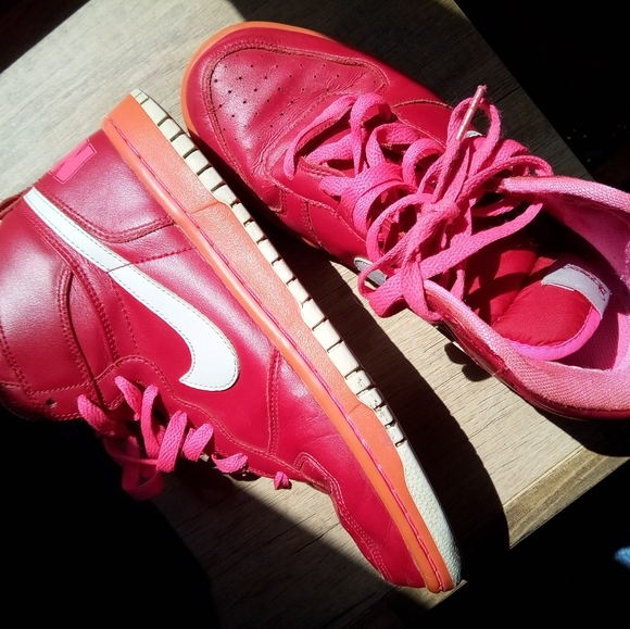 Red Nike High Tops - Picture 4 of 9